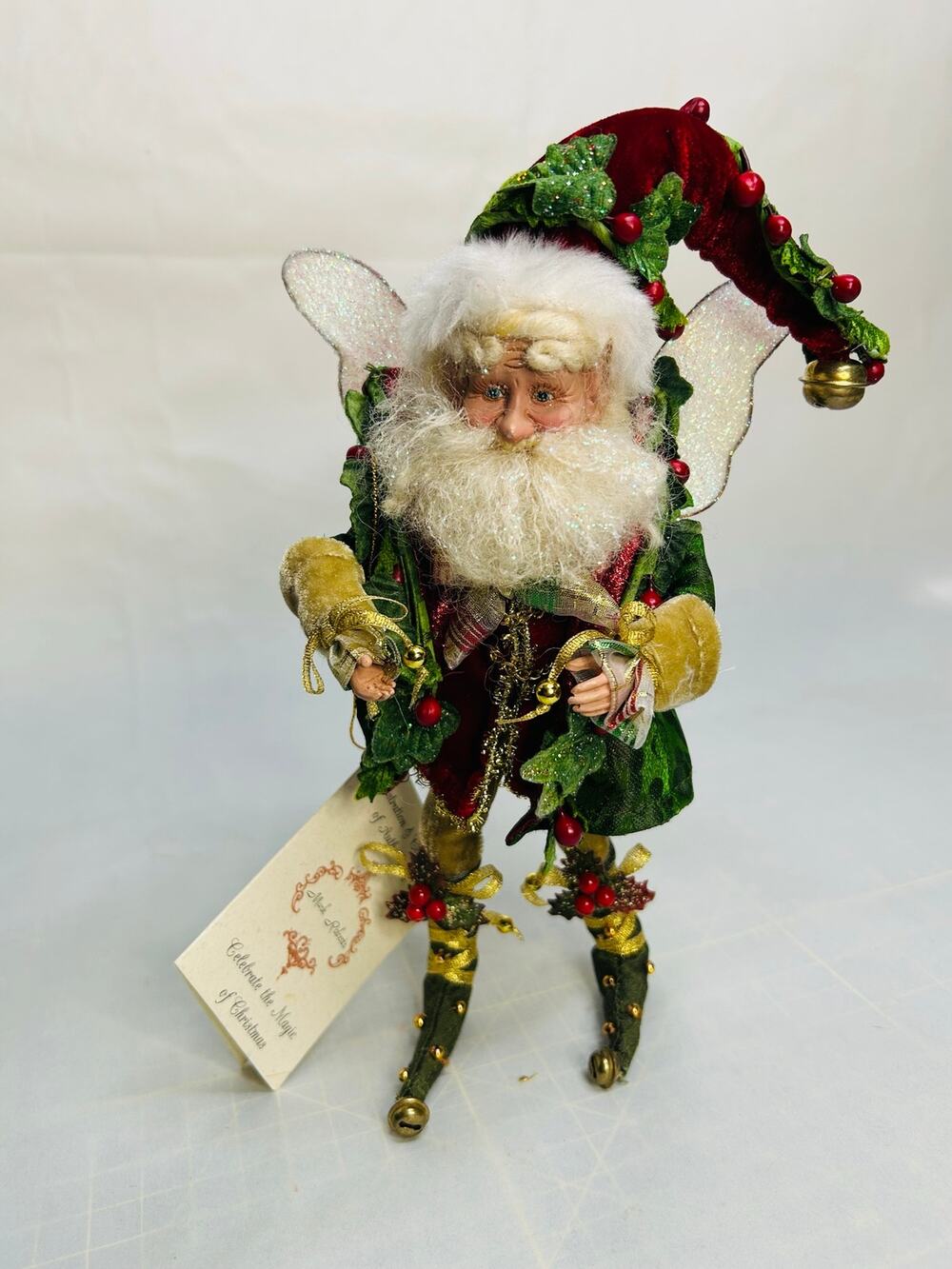 Mark Roberts Christmas Santa Fairy Figurine Poseable Elf Holly Jacket Doll 10in